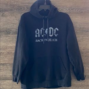 Black AC/DC concert hoodie/ Size M